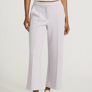 NWOT Express High Waisted Scuba Pintuck Lavender Mist Ankle Trousers